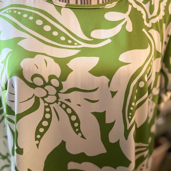 Rachel Roy green and ivory print blouse - Picture 2 of 7